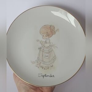 Vintage Precious Moments Enesco September Birth Month Collectible Plate